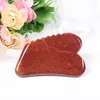 Piedra de yema de huevo natural Gua Sha Raspado Herramienta de masaje facial Diente de sierra hecho a mano Levantamiento facial Guasha Tablero Masajeador Antiarrugas Cuidado de la piel Belleza