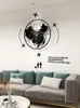 Väggklockor prisvärda lyxiga modedekorativa klocka nordiska vardagsrum modern minimalistisk karta
