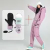 Altri articoli sportivi Tuta da sci Donna Giacca da sci Pantaloni da snowboard Inverno Tute da sci di montagna Sci femminile Abbigliamento sportivo impermeabile Regalo di guanti HKD231106