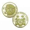 Konst och hantverk dinosaurie Guld- och silvermynt Sierra Leone Dinosaur Commemorative Coin