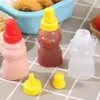 Geschirr-Sets, 4 Stück, Bären-Sauce-Flaschenbehälter, Squeeze-Ketchup, Salatdressing, kleine Flaschen, Saucen, Mini Tiny