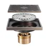 DRAINS PIANO BAGNO PARTAGNO 10 CM DOCUPA DI BRONZO ANTICO SPUCCATO 4 pollici Gravity Flushing Balcony Età 230406