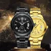 Horloges Automatisch Mechanisch Horloge Voor Heren Luxe Goud Zwart Orologio Sliver Roestvrij Staal Zakenman Klok Waterdicht Polshorloge