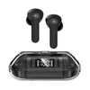 A4 TWS mini in-ear öronsnäckor full transparent trådlös Bluetooth 5.3 Hörlurar Retro Musik Eörlurar Digital Display Macaroon med laddningsbox