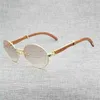 Lunettes de soleil en plein air de luxe à la mode Vintage corne de buffle naturel hommes en bois cadre clair bois lunettes rondes pour l'été en plein air Oculos GafasKajia