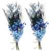 Decorative Flowers 2pcs Flower Corsage Dried Boutonniere Wedding Party Supply Prop