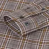 Men's Casual Shirts Men's Pure Cotton Flannel Regular-fit Long Sleeve Brushed Shirt Single Pocket Comfortable Casual Plaid Checkered Thick Shirts Q231106