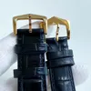 Montre de couple 9100 Mouvement mécanique automatique 40 mm Saphir Verre résistant aux rayures Montres pour hommes Designer de luxe Bracelet en cuir étanche