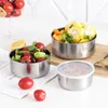 Bowls 5Pcs/set Storage Bowl Camping Picnics Travel BBQ Stainless Steel Basin Kitchen Restaurant Tableware