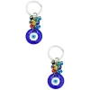 Porte-clés longes L turc bleu mauvais œil porte-clés charmes pendentifs yeux suspendus ornement bijoux accessoires livraison directe Amyeq