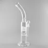 13,8-inch gebogen helderglazen bong met sprinklerpercolator, mannelijk gewricht van 14 mm/18 mm