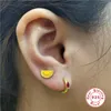 Brincos de garanhão Canner Candy Color Drop odiede Ear 925 prata esterlina pequena fruta de piercing/sol jóias finas fofas para mulheres