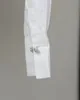 Camicette da donna Camicia monopezzo in cotone a maniche lunghe con lettera ricamata con bottoni in cristallo