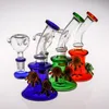 Färgglada Cheech Glass Hookah Bong Concentrate Oil Rigs med Diffused Showerhead Perc Bubber Water Pipe med 14 mm fog