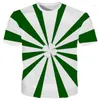 Herr t -skjortor yffushi design män casual 3d St. Patrick's Day Shirt Summer Stripe Print Tees Tops Streetwear