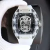 YS JB RM052-01 Superclone Active Tourbillon Watches armbandsur Skull Designer RM52 Diamond Hollowed Automatic Mechanica Ceramic218 Montres de Luxe