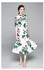 Party Dresses Customize Plus Size 3XS-10XL Long Dress For Woman Lady's Casual Bow Decoration Rose Flower Print A Line