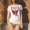 T-shirt da donna Creative Big Boobs Divertente 3d T-shirt Donna Bianca Casual manica corta O-Collo Novità Camicia sexy al seno