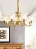 Chandeliers American Copper Chandelier Vintage Restaurant Ceiling Beautiful Country Bedroom Light Brass Modern Led Lighting