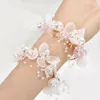 Hair Clips Bridal Women Bands Headband Wristband Imitated Pearl Flowers Travel Wedding Pography Party Jewelry Ornaments Decorations