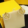 Designer Charm Earrings Luxury Golden Sparkling Diamond Earring Fashion Casual Silver Letters Ear Studs For Women Ladies Wedding Party Gifts