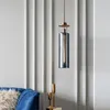 Hangende lampen kristallen balk lamp glas ijzer koordhouder els cirkel op hangende planeten doos licht led ontwerp vintage lamp