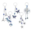 Portachiavi Cordini L Evil Eye Portachiavi Anello Hamsa Mano di Fatima con strass di cristallo Resina Lucky Nazar Amet Devils Palm Charm Key Am4E7