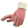 Five Fingers Gloves 2023 Women's Cross-Border Knitted Fashion Inverno in stile europeo e americano