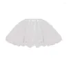 Women's Sleepwear Women Lolita Petticoat Gothic Cosplay Above Knee Underskirt Half Slip Crinoline Hoopless Short Lace Fluffy Ball Gown