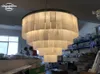 Glace Calcite Round Chandeliers Modern Vintage Marble LED Pendant Lighting For Living Room Farmhouse Hanging Lamps Luster