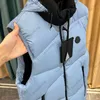 Inverno frio soprador colete designer gilet jaqueta de luxo masculino com capuz jaqueta espessada térmica parka casual moda ao ar livre jaquetas à prova de vento roupas masculinas tamanhos 1-5