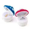 Jewelry Boxes 1 Piece Lovely Mushroom Gift Box Holder Veet Wedding Engagement Ring For Earrings Necklaces Display Drop Delivery Packa Dh8I7