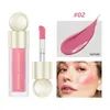 Matte flytande pulver rodnad mousse Peach Cream Outline Shadow Colored Cheek Rough Blush Waterproof Face Makeup Cosmetics