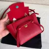 10A High Quality Brand Tote Mini Bag Women Shoulder Red Color Bags Real Leather Handbags 21cm Designers Granulated Calfskin Belt Pico Handbag Free shipping