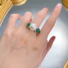 Vintage Pearl Diamond Ring 100% Real 925 Sterling Silver Party Wedding Band Rings for Women Bridal Engagement Smycken