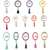 سوار جلدي سلسلة مفتاح pu wristr round key ring tassel arristbands Sports Keychain Bracelets Round Rings DA247