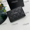 Tendência feminina duas dobras designer carteira de couro caviar acolchoado luxo noite embreagem clássico flip multi bolso moeda bolsa titular do cartão ouro e prata hardware chave bolsa