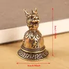 Dekorativa figurer Mässing Kinesiska 12 Zodiakdjur är huvuden Bell Keychain Pendants smycken Vintage Copper Feng Shui bil nyckelkedja