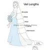 Bridal Veils Luksusowa kryształowa zasłona ślubna błyszcząca 1-poziomowa długość kaplicy długość miękka tle do obciążenia panny młodej z akcesoriami grzebienia Drop de dhmlj