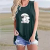 Women's Tanks Athletic Works Tops Women's Vintage Pattern Vest Summer Casual Loose O Neck Vacation Chargers Top Women Under Shirt