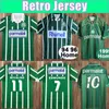 93 94 Palmeiras R. CARLOS 레트로 축구 유니폼 1996 EDMUNDO Mens ZINHO RIVALDO EVAAIR 홈 그린 축구 셔츠 남성 유니폼 반팔