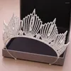 Hårklipp Fashion Crown Crystal Wedding Headgear Ladies Flerfärgade tillbehör Söt romantisk legering