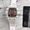 Ys Jb RM052-01 SUPERCLONE Active Tourbillon Montres Montre-bracelet Skull Designer Rm52 Diamant Creux Automatique Mechanica Ceramic502 Montres de luxe