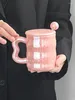 Наборы чайной посуды Кружка для дома для девочек Керамическая чашка для воды Офисный дизайн Sense Niche Высокий внешний вид Питьевая с крышкой