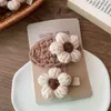 Acessórios de cabelo clipe bonito para menina retro europeu doce preços hairpin bebê outono inverno malha de pelúcia floral crianças headwear