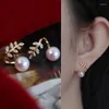 Boucles d'oreilles pendantes à la mode Piercing perles cristal oreille manchette pour femmes Wrap Stud Clip fille Bijoux Bijoux
