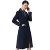 China Southern Airlines Comissária de bordo Casaco de lã feminino tecido de lã inverno comprimento médio engrossado uniforme de sobretudo de aviação