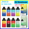 Disposable Vape Original POCO BL 10000 10K Puffs Mesh Coil with Rechargeable 650mAh Vape Pen Battery Prefilled 20ml Cartridge 0% 2% 5% Pod 15 Flavors (EU Only)