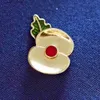 Stift broscher 4/5 tum guldton 2017 passchendaele vallmo blommig brosch lapel pin rememrance dag gåvor q231107