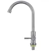 Kitchen Faucets Single cooling kitchen faucet 304 stainless steel household 4point cold and all copper vegetable washing basin sink 230411